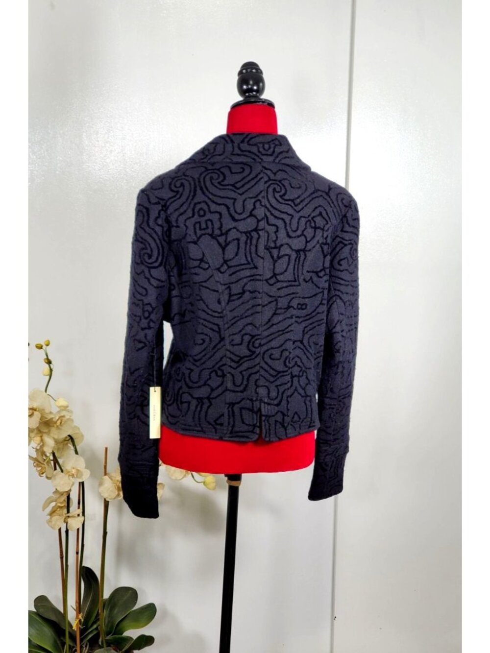 NWT Vertigo Paris Women's Black Wool Modern Day Pea Coat Size XL 1122 - Picture 5 of 13